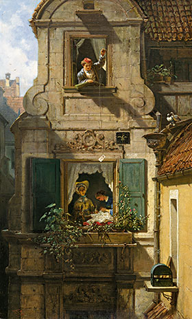 Carl Spitzweg, Der abgefangene Liebesbrief