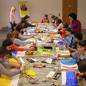 Malkurs im Museum Georg Schfer