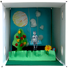 Traumlandschaft in einer Museomobilbox